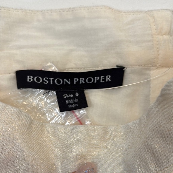 Boston Proper Women’s High Waist Embroidered Shorts Sz 8 Sequins Bohemian - Picture 2 of 13